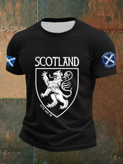 Men's Scottish Flag Printed Short Sleeve T-shirt trupatriotic