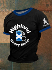 Men's Funny Scotland Highland Games Short Sleeves T-shirt trupatriotic