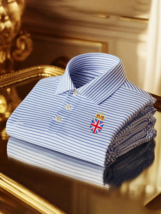 Men's Vintage England Crown Casual Shirt trupatriotic