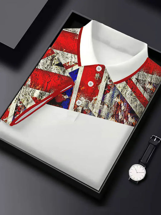 Men's Vintage England Flag Casual Shirt trupatriotic