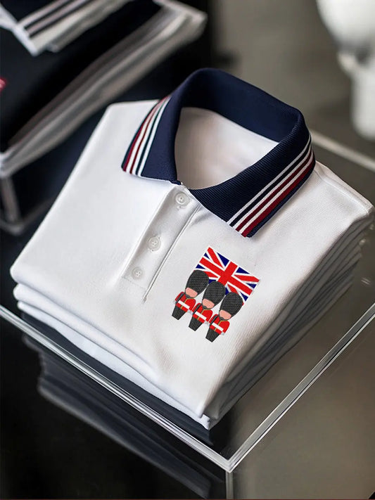 Men's British Guards Business Style Short Sleeve T-Shirt trupatriotic