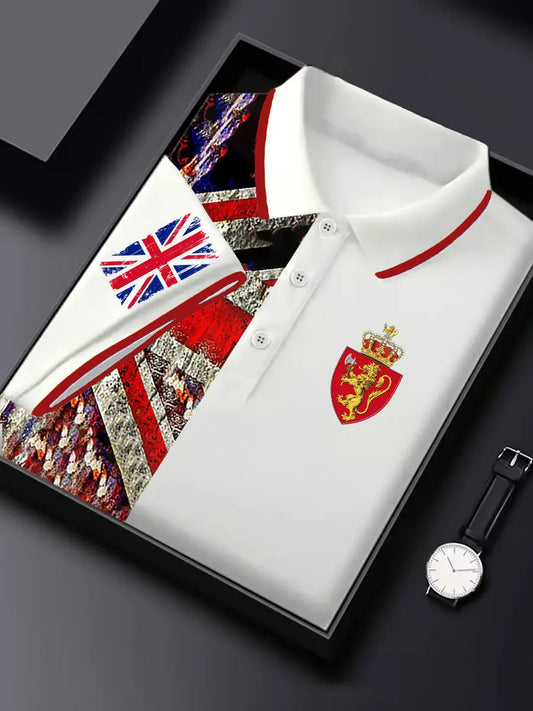 Men's Vintage England Flag Casual Shirt trupatriotic
