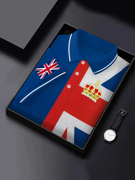 Men's United Kingdom Print Short Sleeve Shirt trupatriotic