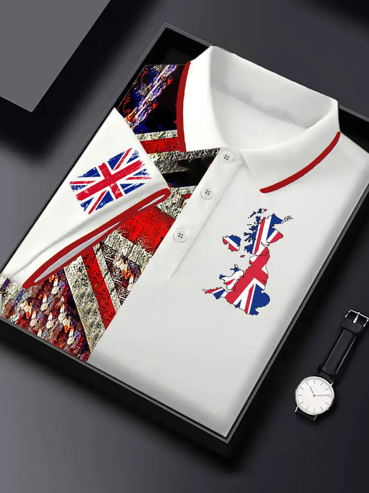 Men's Vintage England Flag Casual Shirt trupatriotic