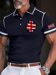 Men's UK Coat of Arms Print Short Sleeve Top trupatriotic