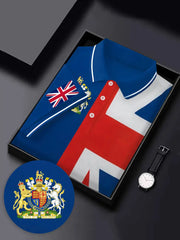 Men's UK Coat of arms Print short sleeve shirt trupatriotic