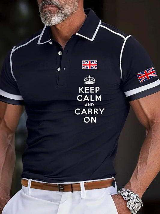 Men's UK Flag Print Short Sleeve Top trupatriotic