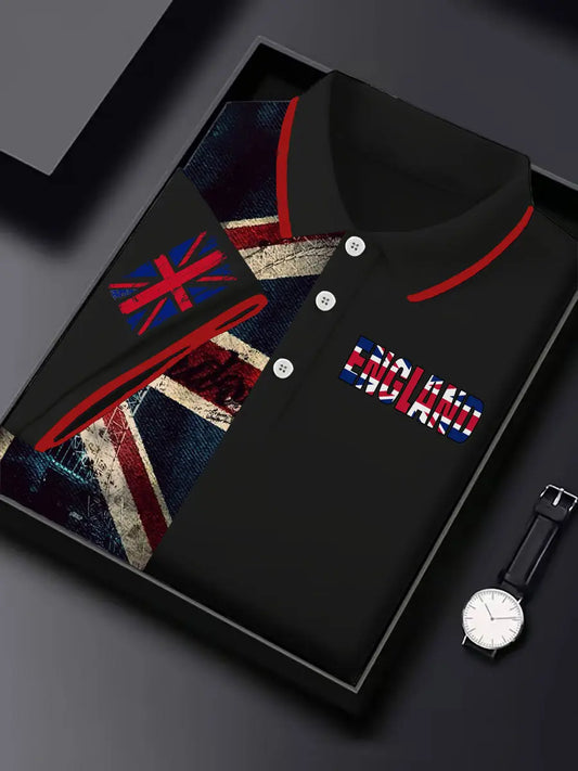 Men's Vintage England Flag Casual Shirt trupatriotic