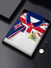 Men's UK Coat of arms Print short sleeve shirt trupatriotic