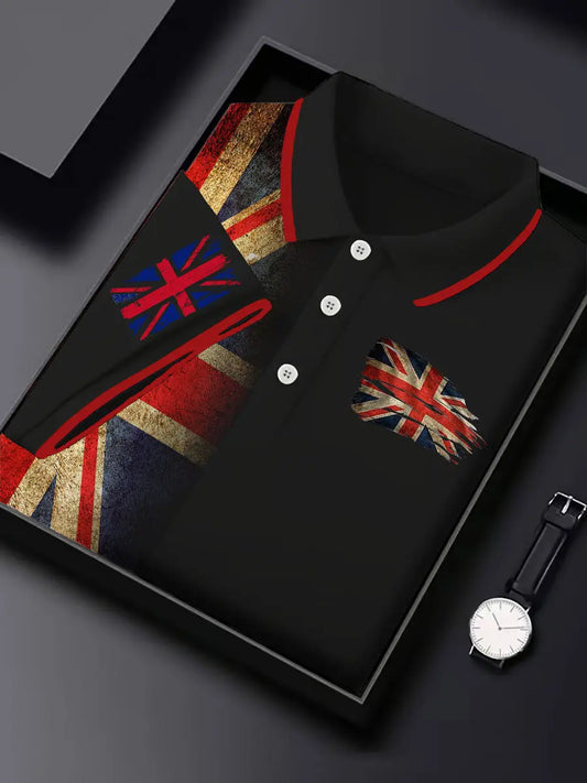 Men's Vintage England Flag Casual Shirt trupatriotic
