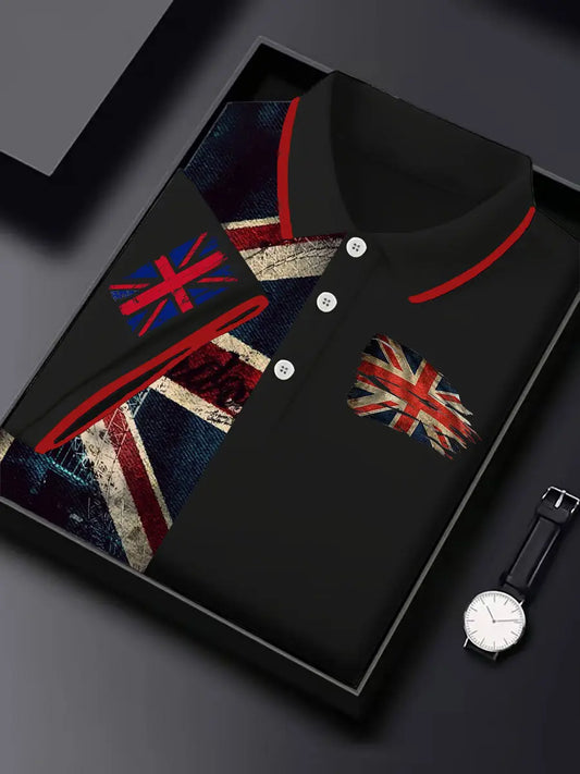Men's Vintage England Flag Casual Shirt trupatriotic