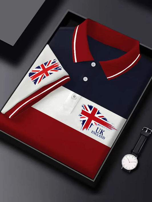 Men's UK Coat of Arms Print Short Sleeve Top trupatriotic