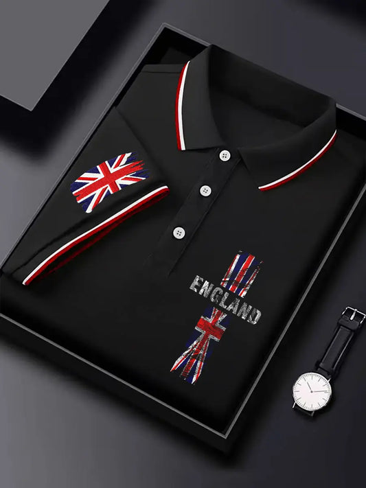 Men's UK Coat of Arms Print Short Sleeve Top trupatriotic