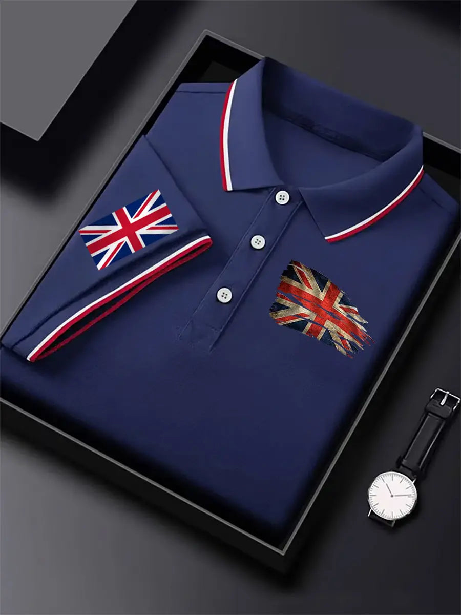 Men's Vintage England Flag Casual Shirt trupatriotic