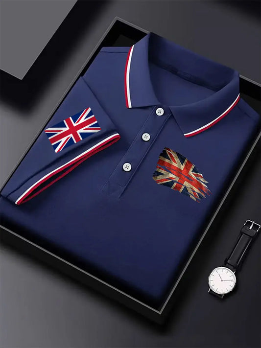 Men's Vintage England Flag Casual Shirt trupatriotic