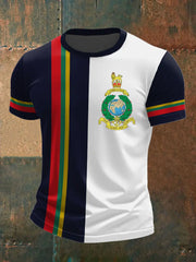Men's Navy Veteran Marine Printed Casual Tops trupatriotic