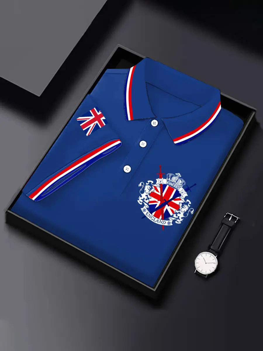 Men's UK Flag England Print Casual Top trupatriotic