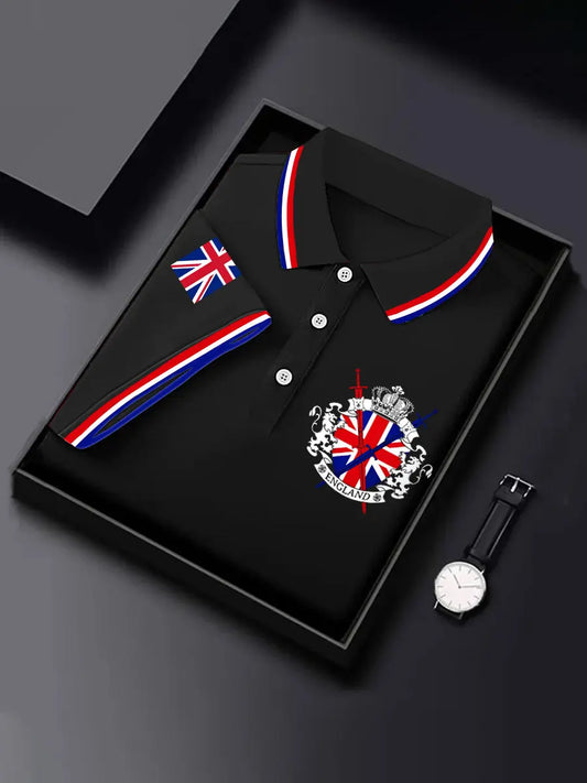 Men's UK Flag England Print Casual Top trupatriotic