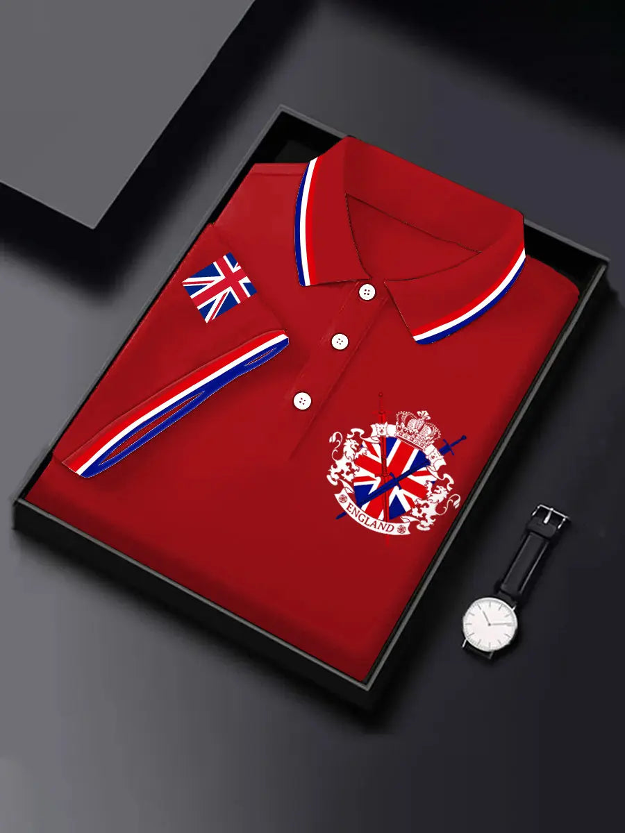 Men's UK Flag England Print Casual Top trupatriotic