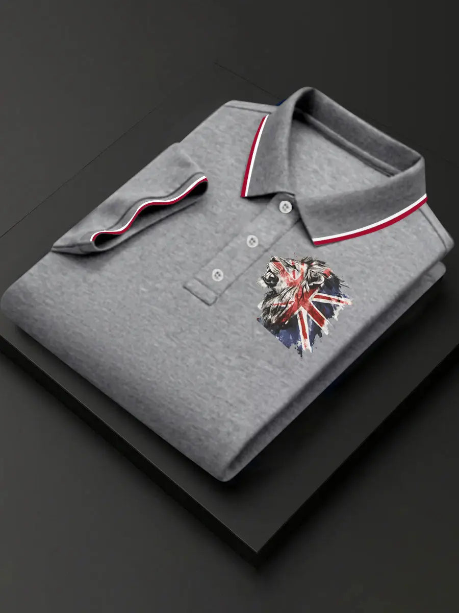 Men's Vintage England Flag Lion Casual Shirt trupatriotic