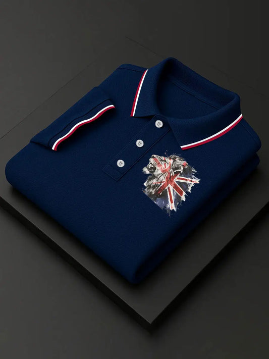 Men's Vintage England Flag Lion Casual Shirt trupatriotic