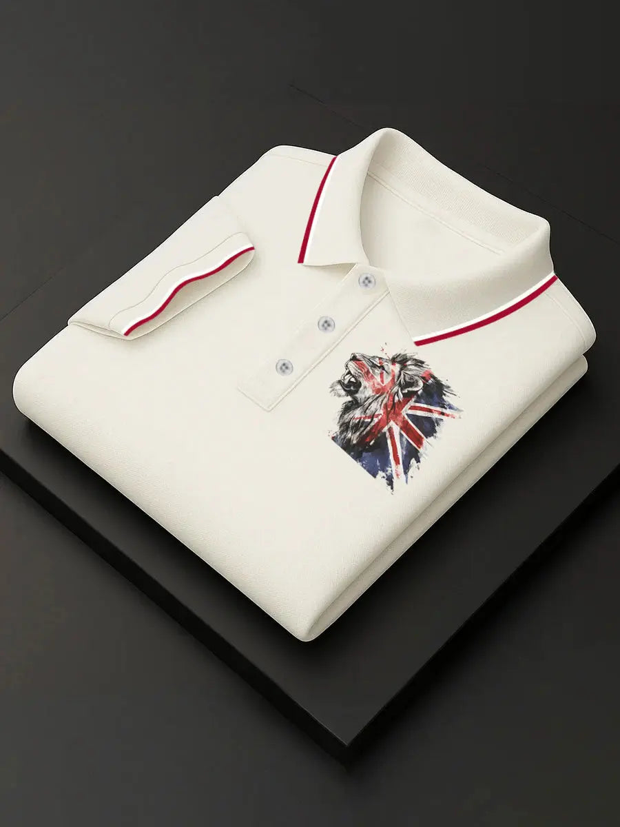 Men's Vintage England Flag Lion Casual Shirt trupatriotic