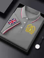 Men's Vintage England Lion Crown Casual Shirt trupatriotic