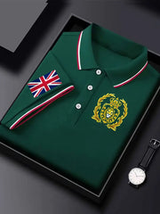 Men's Vintage England Lion Crown Casual Shirt trupatriotic