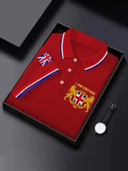 Men's UK Flag I'm British Print Casual Top trupatriotic
