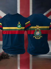Men's Navy Veteran Marines Printed T-shirt trupatriotic