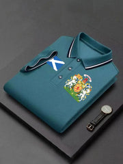 Men's Scotland Business Style Short Sleeve Shirt trupatriotic