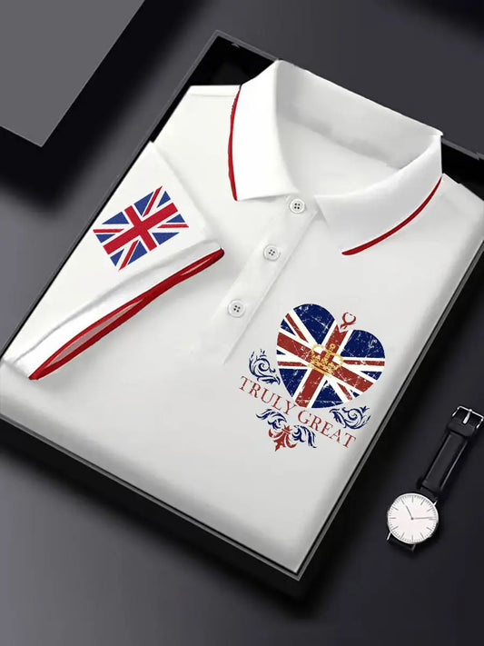 Men's Truly Great Flag Printed Casual Tops trupatriotic