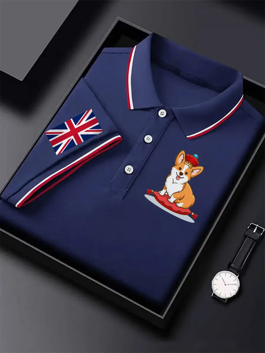 Men's Vintage British Corgi Casual Shirt trupatriotic