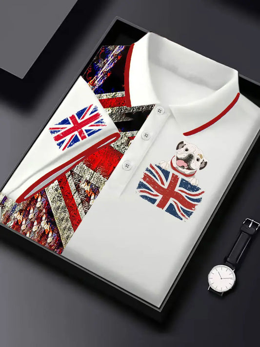 Men's Vintage England Flag Casual Shirt trupatriotic