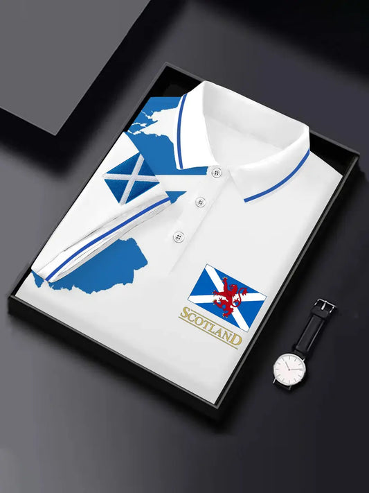 Men's Scottish Flag Short Sleeves Top trupatriotic