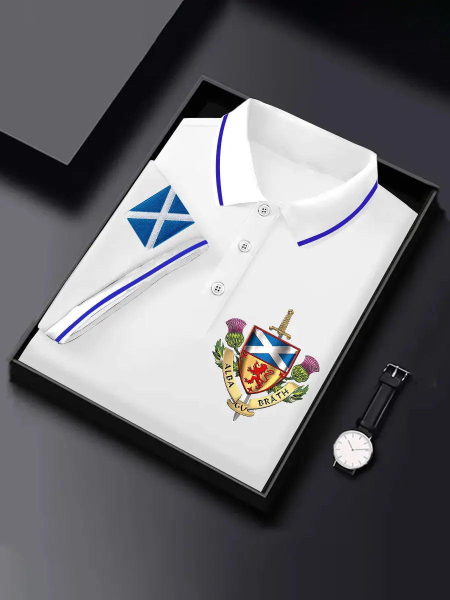 Men's Scottish Flag Short Sleeves Top trupatriotic