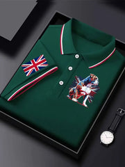 Men's Vintage England Flag Casual Shirt trupatriotic