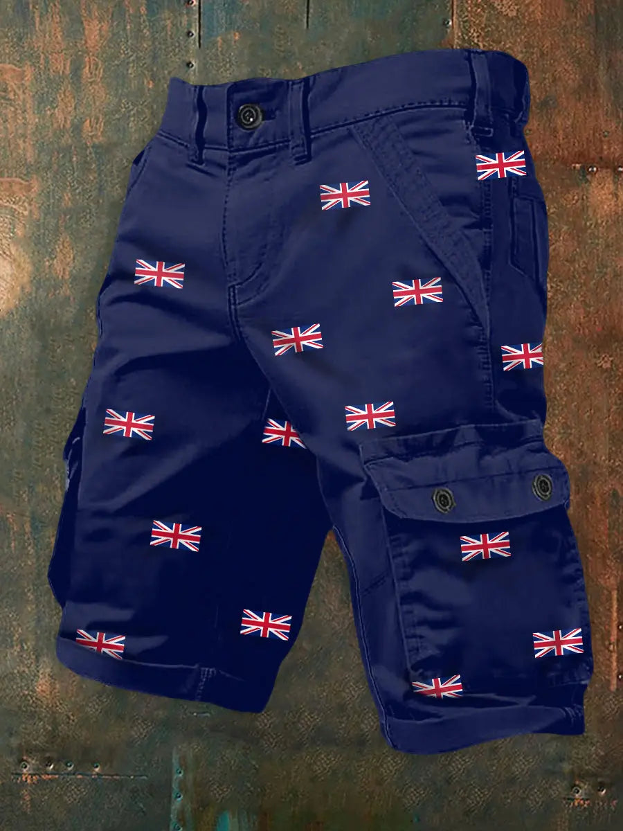 Men's UK Flag Print Casual Shorts trupatriotic