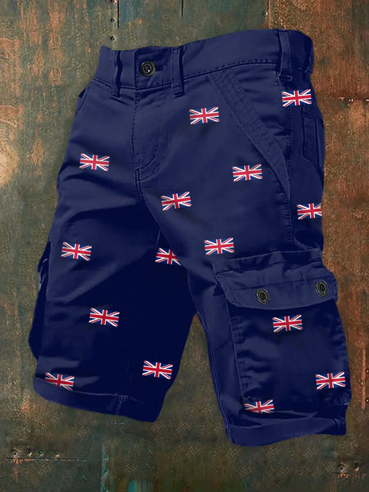 Men's UK Flag Print Casual Shorts trupatriotic