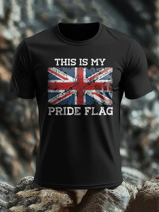 Men's UK Flag Patoitic Printed T-shirt trupatriotic