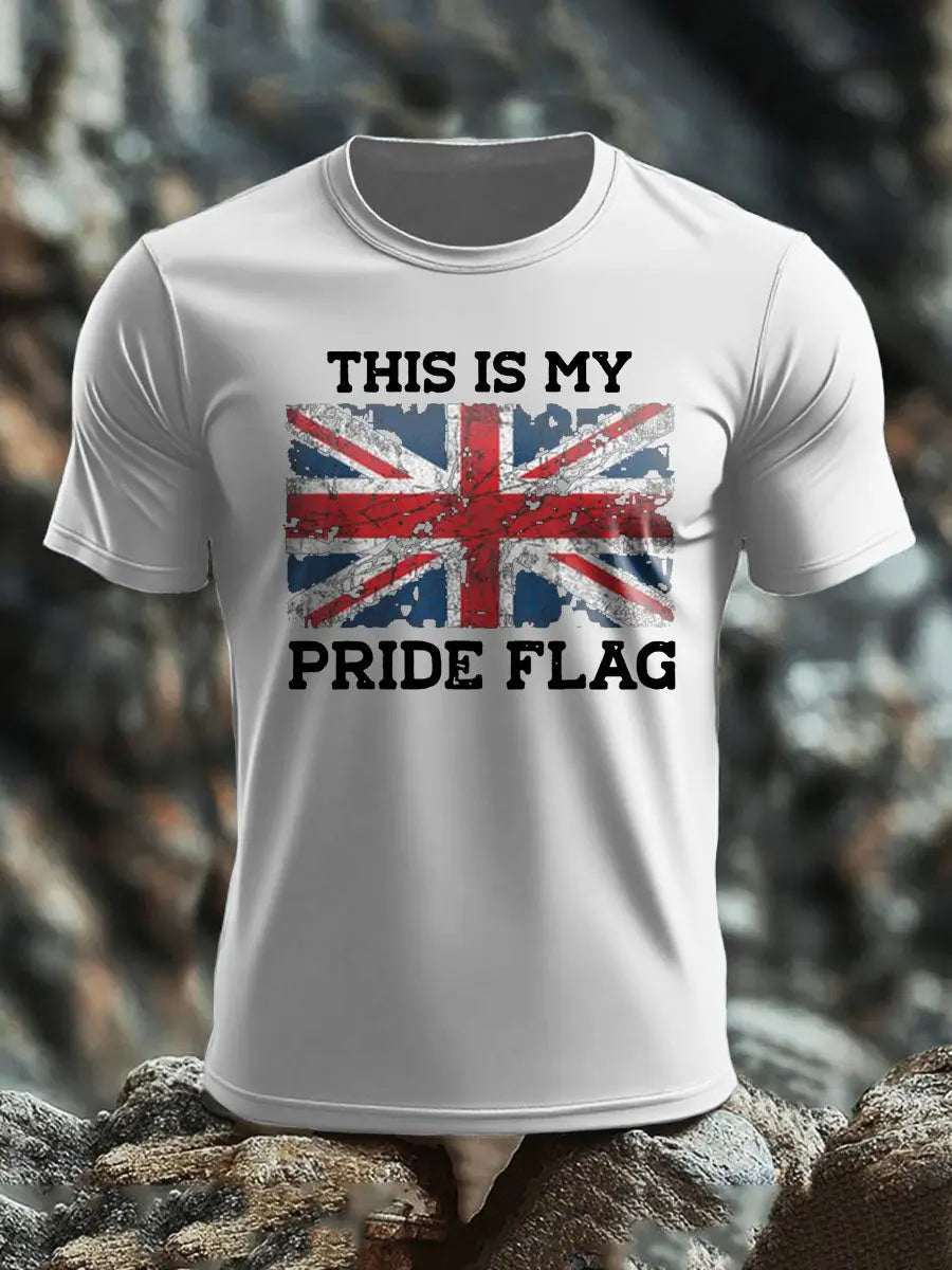 Men's UK Flag Patoitic Printed T-shirt trupatriotic