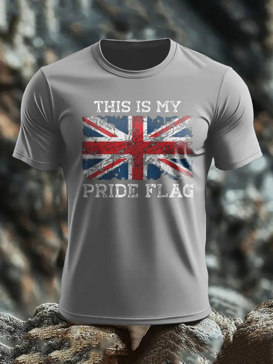 Men's UK Flag Patoitic Printed T-shirt trupatriotic