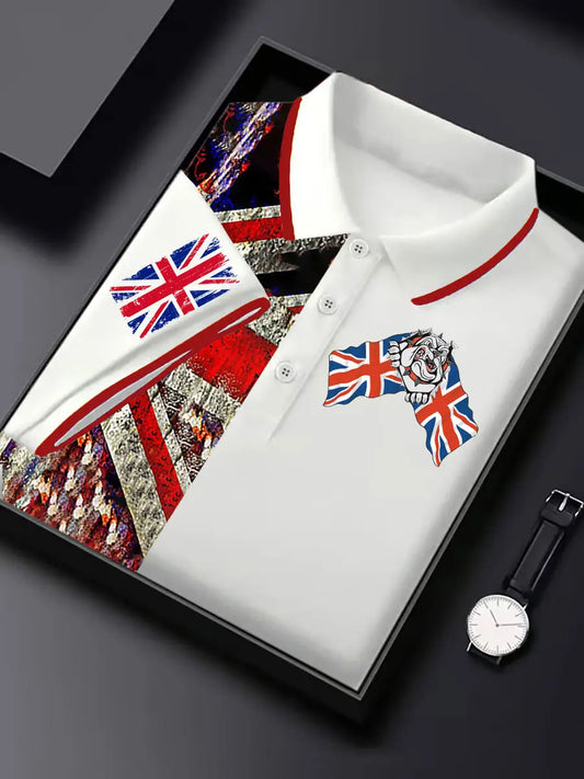 Men's Vintage England Flag Casual Shirt trupatriotic
