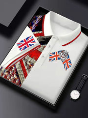 Men's Vintage England Flag Casual Shirt trupatriotic