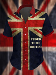 Men's Proud To Be British Short Sleeve Shirt trupatriotic
