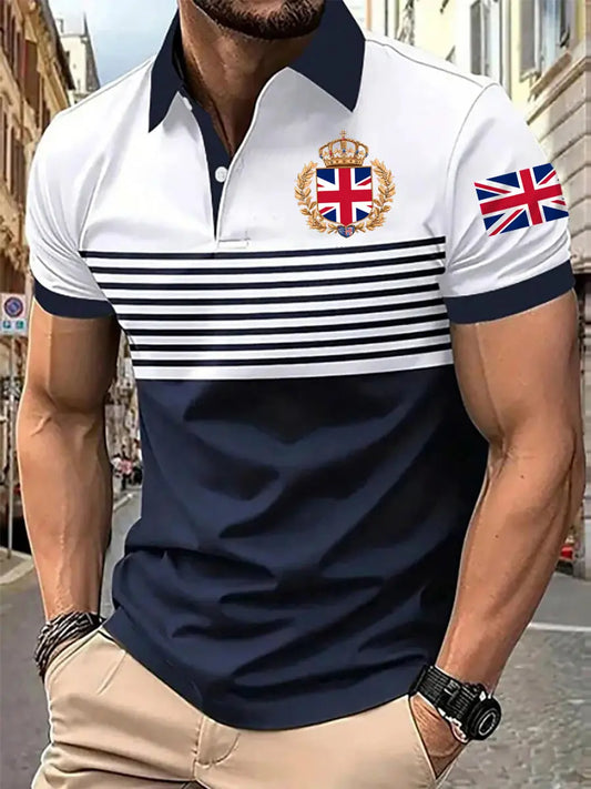 Men's Vintage England Flag Casual Shirt trupatriotic