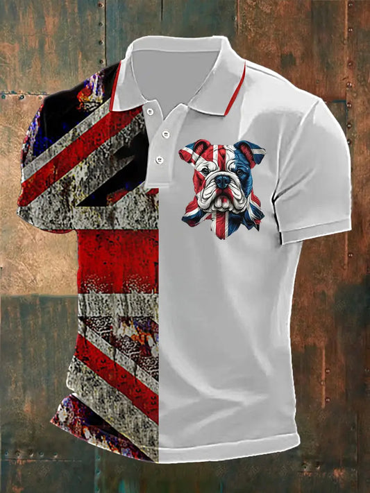 Men's Vintage England Flag Casual Shirt trupatriotic