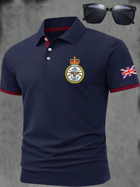 Men's BRITISH ARMED FORCES Print Casual Short Sleeve Top trupatriotic