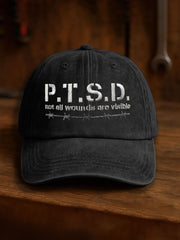Unisex PTSD Awareness Veteran Printed Hat trupatriotic