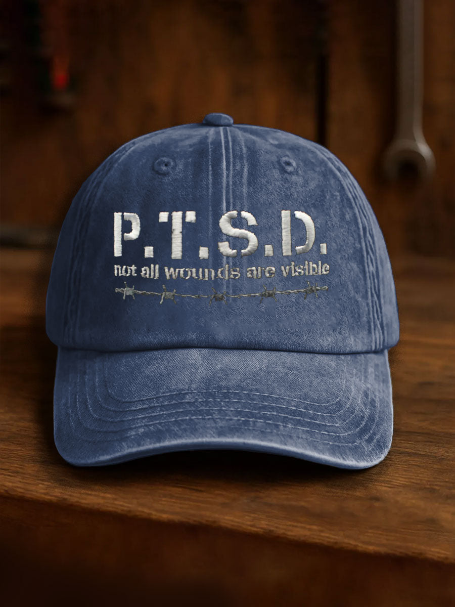 Unisex PTSD Awareness Veteran Printed Hat trupatriotic